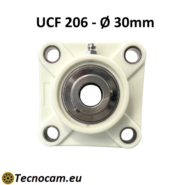 Supporto con Cuscinetto INOX UCF206 in Plastica