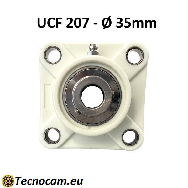 Supporto con Cuscinetto INOX UCF207 in Plastica