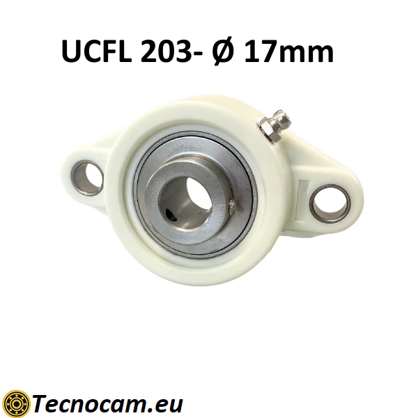 Supporto con Cuscinetto INOX UCFL203 in Plastica