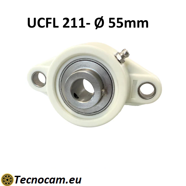 Supporto con Cuscinetto INOX UCFL211 in Plastica