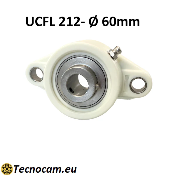 Supporto con Cuscinetto INOX UCFL212 in Plastica