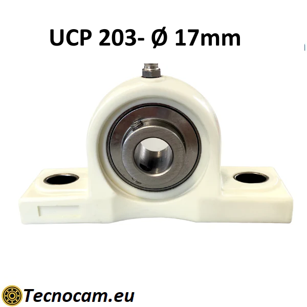 Supporto con Cuscinetto INOX UCP203 in Plastica