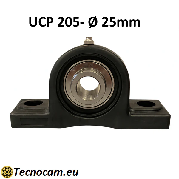 Supporto con Cuscinetto INOX UCP205 in Plastica