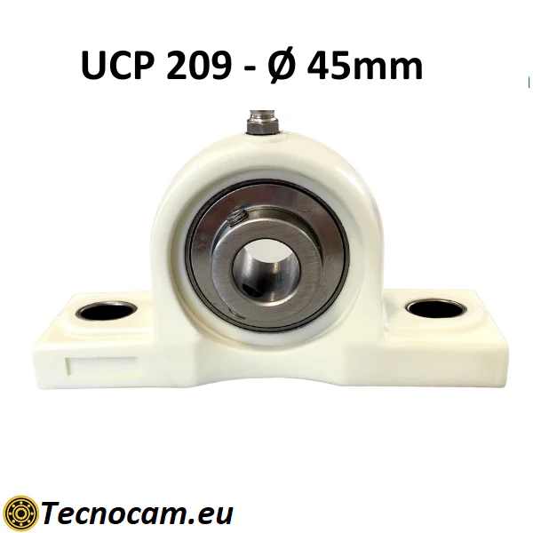 Supporto con Cuscinetto INOX UCP209 in Plastica
