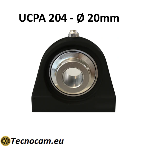 Supporto con Cuscinetto INOX UCPA204 in Plastica