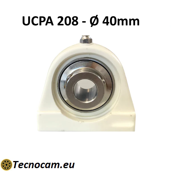 Supporto con Cuscinetto INOX UCPA208 in Plastica