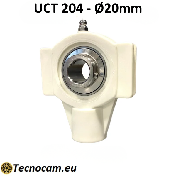 Supporto con Cuscinetto INOX UCT204 in Plastica