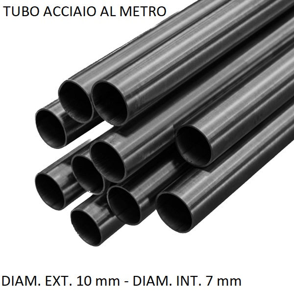 Tubo Acciaio per Oleodinamica al Metro Ø est. 10 mm Ø int. 7 mm