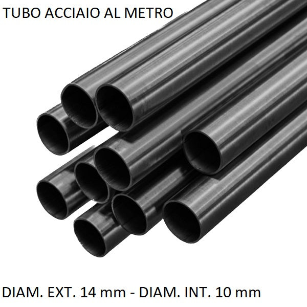 Tubo Acciaio per Oleodinamica al Metro Ø est. 14 mm Ø int. 10 mm
