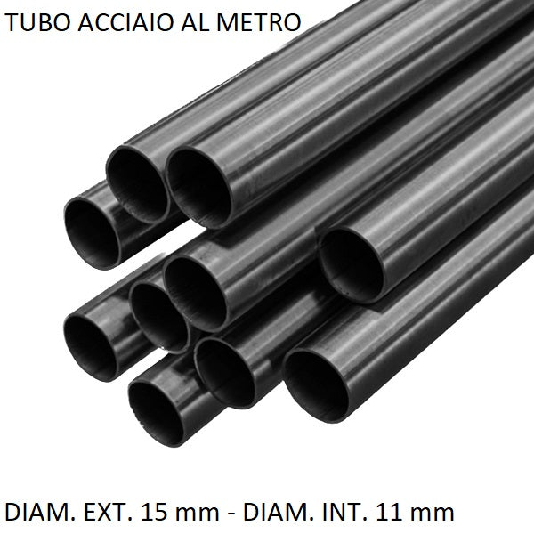 Tubo Acciaio per Oleodinamica al Metro Ø est. 15 mm Ø int. 11 mm