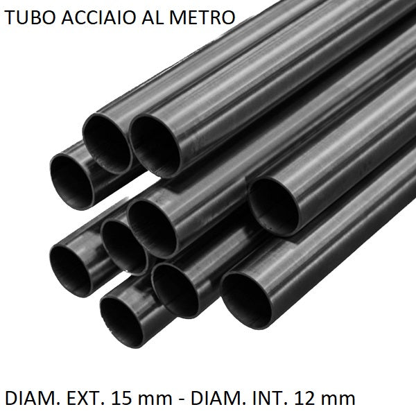 Tubo Acciaio per Oleodinamica al Metro Ø est. 15 mm Ø int. 12 mm