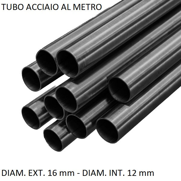 Tubo Acciaio per Oleodinamica al Metro Ø est. 16 mm Ø int. 12 mm