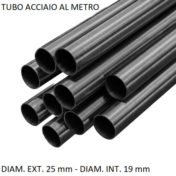 Tubo Acciaio per Oleodinamica al Metro Ø est. 25 mm Ø int. 19 mm