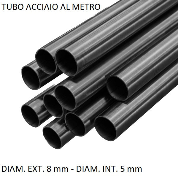 Tubo Acciaio per Oleodinamica al Metro Ø est. 8 mm Ø int. 5 mm