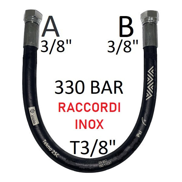 Tubo Idraulico 3/8" X 96", Con 2 Girevoli JIC Femmina #6 - Foto 10