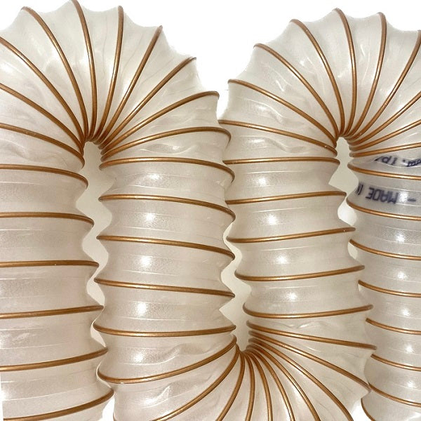 Tubo Extra Flessibile per Aspirazione Aria e Polveri, Trucioli, Segatura o Materiale Abrasivo con Spirale in Acciaio Ramato Ø int. 254 mm