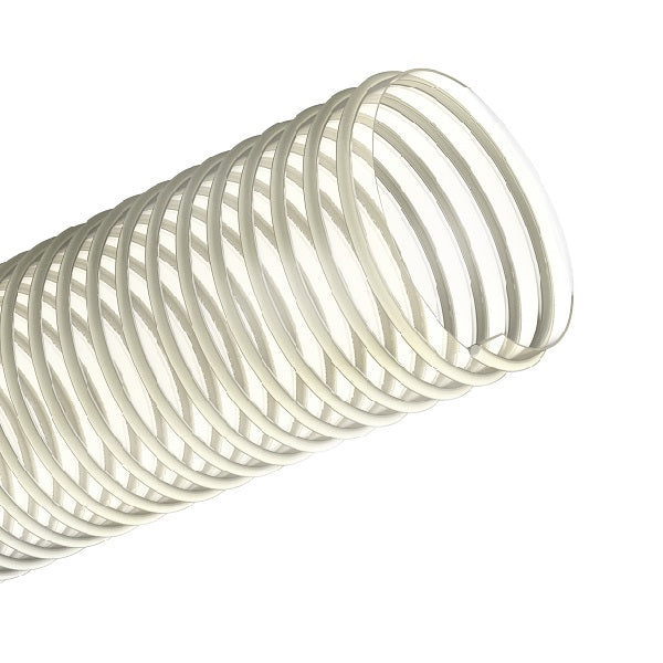 Tubo Antiurto per Aspirazione Aria e Sostanze per Industria Alimentare con Spirale in PVC Ø int. 90 mm