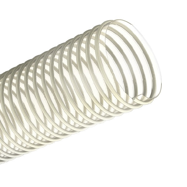 Tubo Antiurto per Aspirazione Aria e Sostanze per Industria Alimentare con Spirale in PVC Ø int. 25 mm