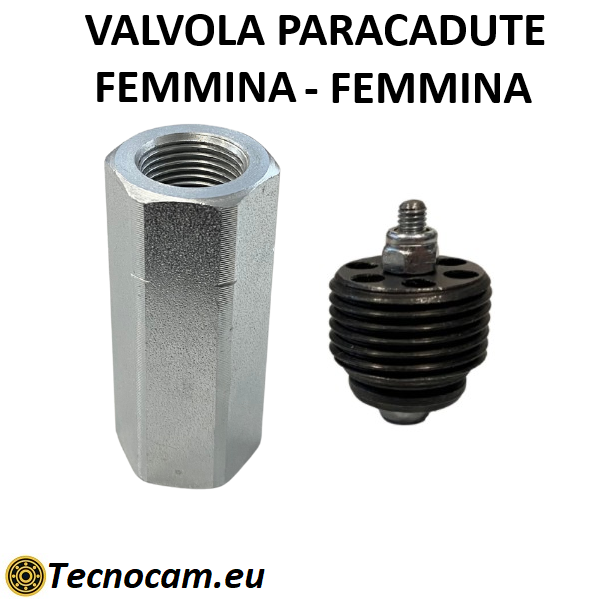 Valvola Paracadute Femmina-Femmina (Valvola Unidirezionale di Blocco Automatico)