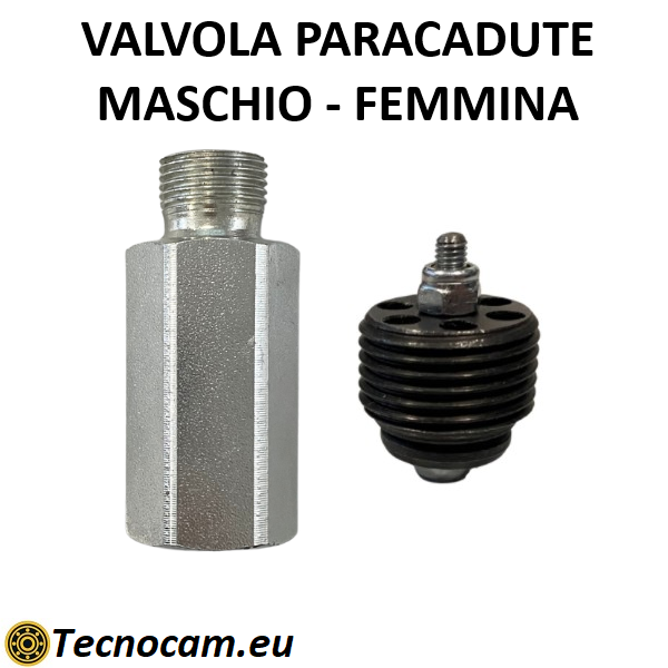 Valvola Paracadute Maschio-Femmina (Valvola Unidirezionale di Blocco Automatico)