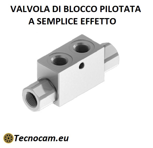 Valvola di Blocco Pilotata a Semplice Effetto per Oleodinamica