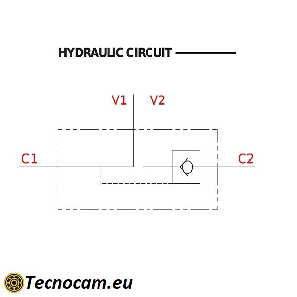 Valvola di Blocco Pilotata a Semplice Effetto per Oleodinamica