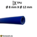 Tubo per aria compressa in poliuretano TPU retinato blu 12×8 mm, 20 bar