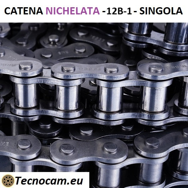 Catena di Trasmissione a Rulli 12B-1 Singola NICHELATA