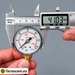 Misurazione con calibro della cassa Ø 41 mm del manometro a secco 0–315 bar con attacco radiale R 1/8 BSPT