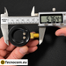 Ingombro complessivo del manometro a secco con attacco radiale R 1/8, misura 57,64 mm