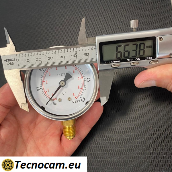 Manometro a SECCO Scala 0-0,6 Bar, Attacco Radiale Maschio Gas 1/4" serie MANXRSG