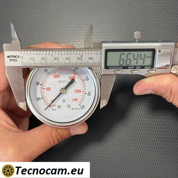 Manometro a SECCO Scala 0-160 Bar, Attacco Posteriore Maschio Gas 1/4" serie MANXPSG