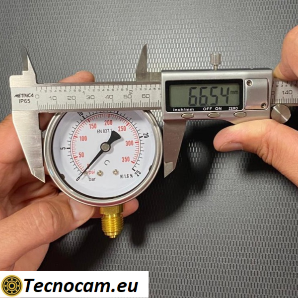Manometro a SECCO Scala 0-25 Bar, Attacco Radiale Maschio Gas 1/4" serie MANXRSG