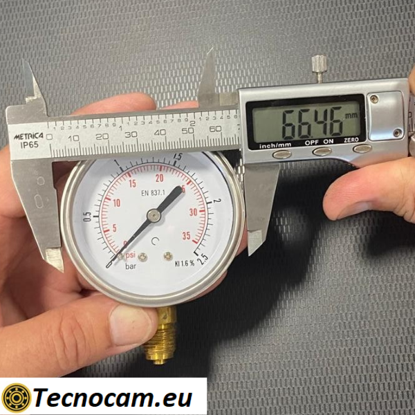 Manometro a SECCO Scala 0-2,5 Bar, Attacco Radiale Maschio Gas 1/4" serie MANXRSG