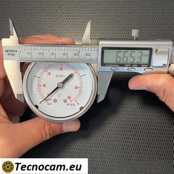 Manometro a SECCO Scala 0-4 Bar, Attacco Posteriore Maschio Gas 1/4" serie MANXPSG