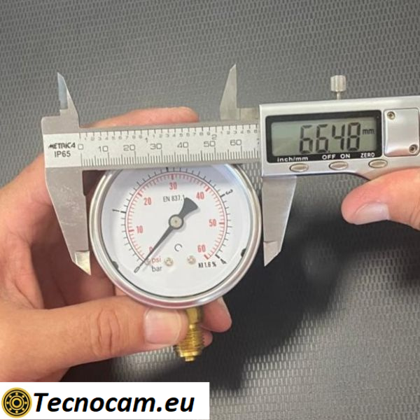 Manometro a SECCO Scala 0-4 Bar, Attacco Radiale Maschio Gas 1/4" serie MANXRSG