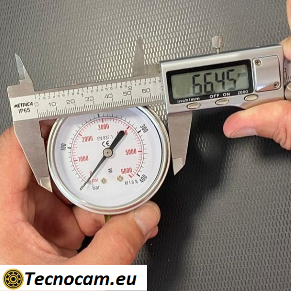 Manometro a SECCO Scala 0-400 Bar, Attacco Radiale Maschio Gas 1/4" serie MANXRSG