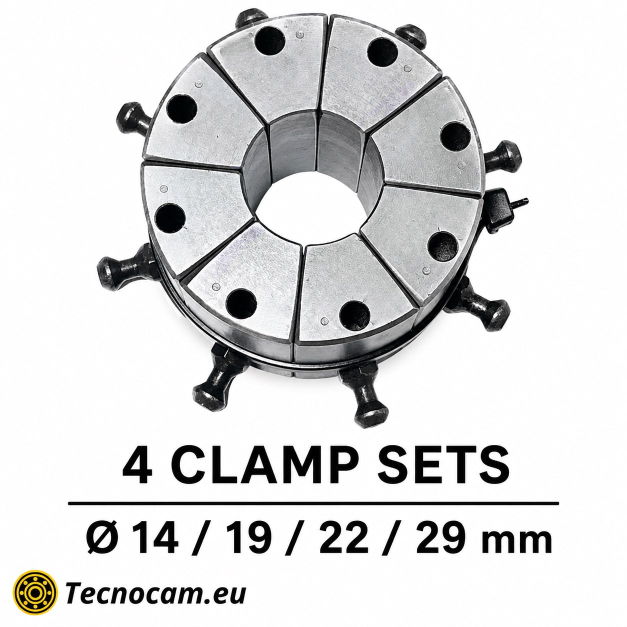 Presse à tuyau hydraulique haute pression, complète avec pompe manuelle et 4 jeux de colliers de serrage.