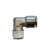 Raccordo automatico push-in a gomito maschio BSPT preteflonato in ottone nichelato