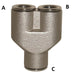 Raccordo Automatico Push-In a Y in Ottone Nichelato