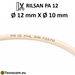 Tube Rilsan PA12 PHL 12×10 mm naturel pour air comprimé, diamètre extérieur 12 mm et intérieur 10 mm