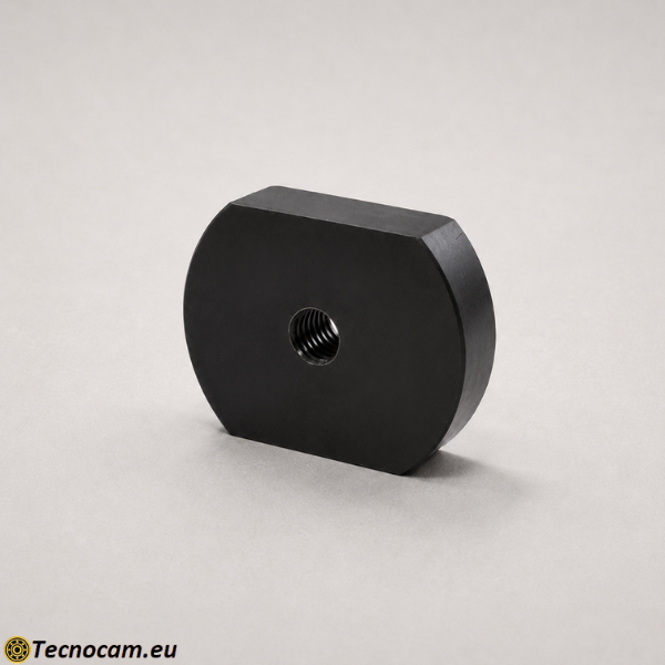 Piastrina Tornita in Derlin Nero | Torneria Automatica