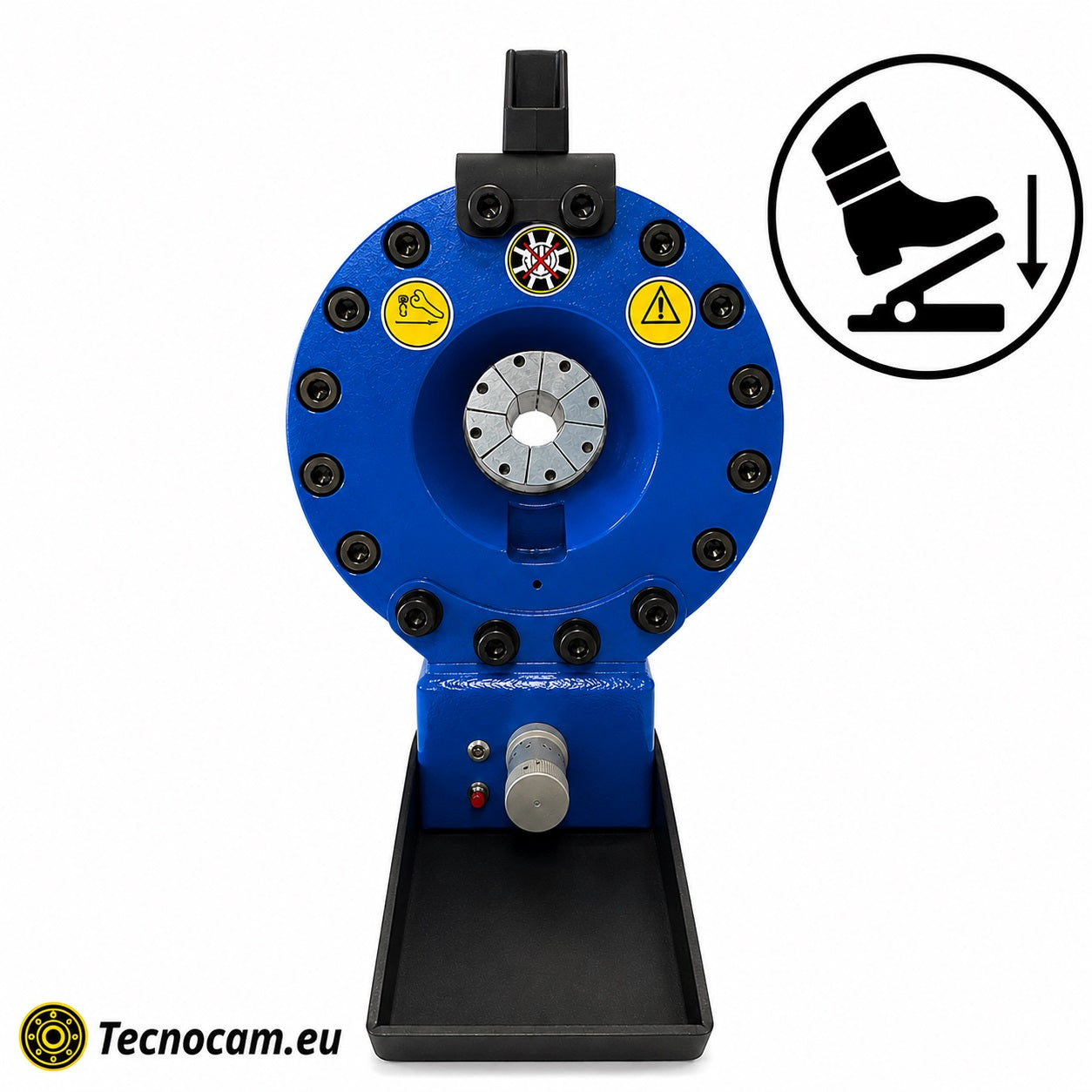 Presse à tuyau hydraulique haute pression, complète avec pompe à pied air-hydraulique et 4 jeux de pinces