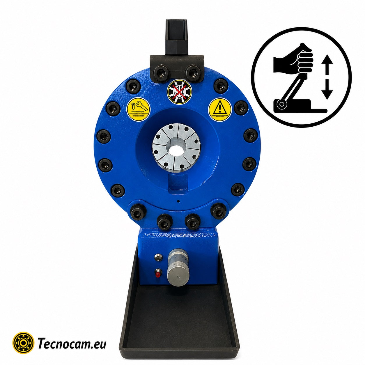Presse à tuyau hydraulique haute pression, complète avec pompe manuelle et 4 jeux de colliers de serrage.