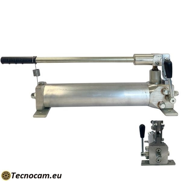 Presse à tuyau hydraulique haute pression, complète avec pompe manuelle et 4 jeux de colliers de serrage.