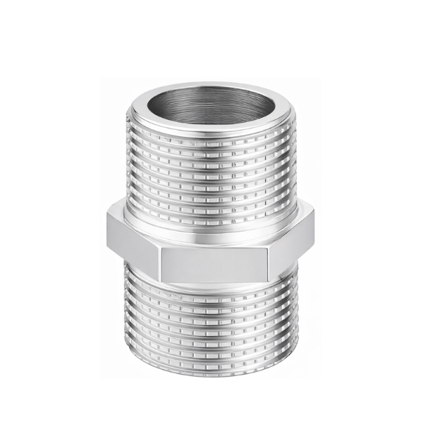 Raccordo per Idraulica Nipples Maschio Maschio in Ottone Cromato- Serie Pesante