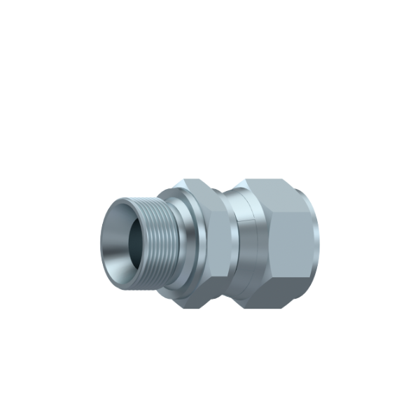 Adaptateur de raccord hydraulique : filetage mâle pour vérin à gaz - filetage femelle pivotant UNF, joint JIC 74°, série ADJ37MF6