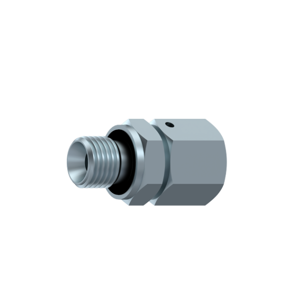 Raccord hydraulique, adaptateur mâle, filetage GAS, avec raccord tournant femelle OR, filetage MET, joint DIN 24°, série ADD24MF6