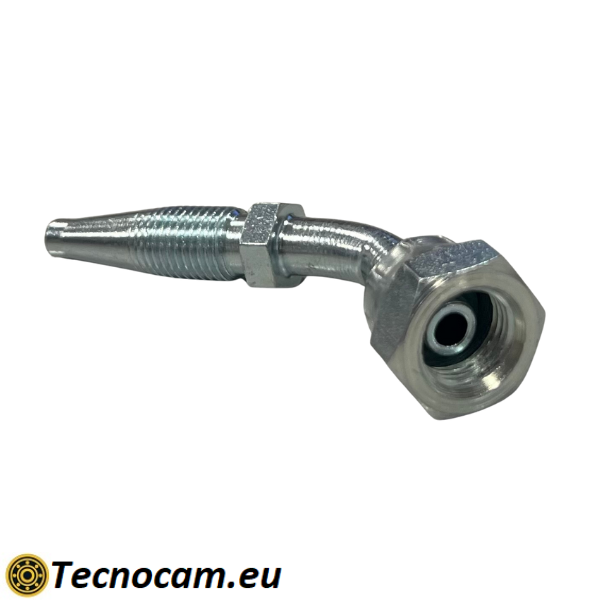 Raccord hydraulique réutilisable femelle à filetage GAS 45° avec joint conique 60° série RC60F45GR
