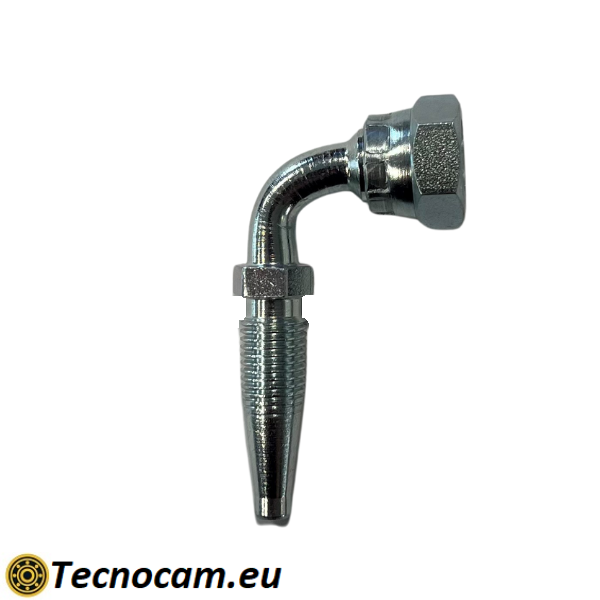 Raccord hydraulique réutilisable femelle à filetage GAS 90° avec joint conique 60° série RC90FGR